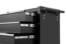 HBM gereedschapswagen 5 laden 62 cm zwart met slot, 4 wielen, 125 mm
