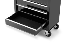 HBM gereedschapswagen 5 laden 62 cm zwart met slot, 4 wielen, 125 mm
