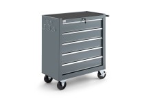 HBM gereedschapswagen 5 laden 62 cm grijs met slot 125 kg
