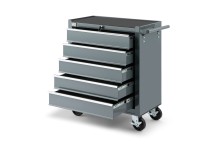 HBM gereedschapswagen 5 laden 62 cm grijs met slot 125 kg
