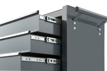 HBM gereedschapswagen 5 laden 62 cm grijs met slot 125 kg
