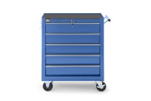 HBM gereedschapswagen 5 laden 62 cm blauw, staal, slot, 125 kg, 4 wielen
