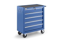 HBM gereedschapswagen 5 laden 62 cm blauw, staal, slot, 125 kg, 4 wielen
