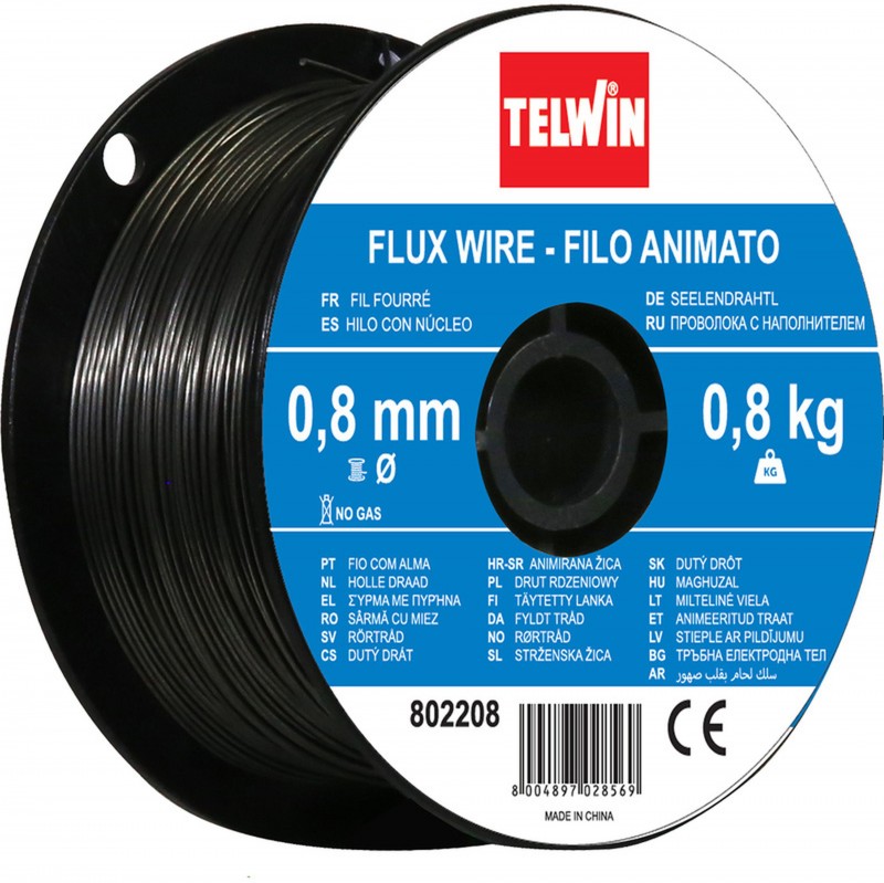 Telwin gasloos fluxdraad 0,8 mm 0,8 kg staal
