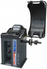 Weber STW-202 autohjuls afbalanceringsmaskine 230 V, 200 O/min, 1 g nøjagtighed, fælgdiameter 24 in, 84 kg.