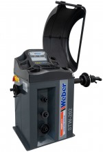 Weber STW-202 autowiel balanceermachine 230 V, 200 O/min, 1 g nauwkeurigheid, velgdiameter 24 in, 84 kg