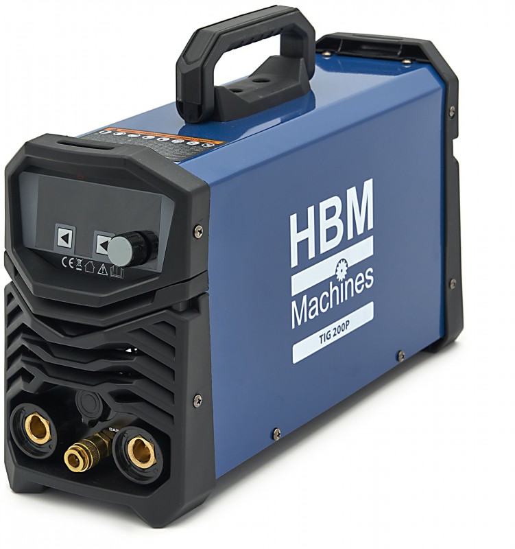 HBM TIG 200P Lasapparaat 230V 200A Pulse, Display, Draagbaar, IP21S voor RVS, Staal en Titanium HBM TIG 200P Lasapparaat 230V 200A Pulse, Display, Draagbaar, IP21S voor RVS, Staal en Titanium