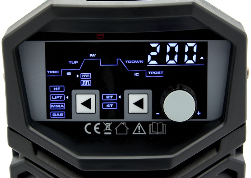 HBM TIG 200P Lasapparaat 230V 200A Pulse, Display, Draagbaar, IP21S voor RVS, Staal en Titanium HBM TIG 200P Lasapparaat 230V 200A Pulse, Display, Draagbaar, IP21S voor RVS, Staal en Titanium