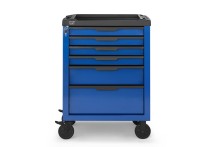 HBM gereedschapswagen 6 laden blauw 70,5 cm met slot, 4 wielen, 170 kg draagvermogen