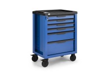 HBM gereedschapswagen 6 laden blauw 70,5 cm met slot, 4 wielen, 170 kg draagvermogen