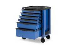HBM gereedschapswagen 6 laden blauw 70,5 cm met slot, 4 wielen, 170 kg draagvermogen