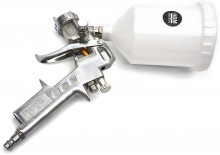 HBM højtryks malersprøjte 600 ml, 6 bar, 1,5 mm, aluminium, sølv.