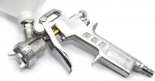 HBM højtryks malersprøjte 600 ml, 6 bar, 1,5 mm, aluminium, sølv.