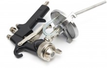 HBM hogedruk verfspuit met zuigkracht 1000 ml, 6 bar, aluminium, zwart
