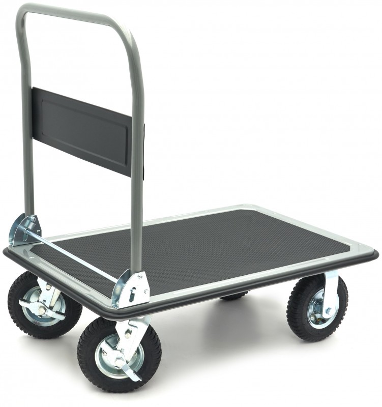 HBM sammenklappelig transportvogn 350 kg sammenklappelig 4 hjul sving og bremse 600 x 900 mm