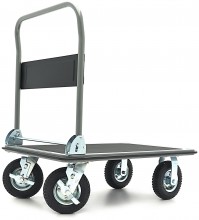 HBM sammenklappelig transportvogn 350 kg sammenklappelig 4 hjul sving og bremse 600 x 900 mm