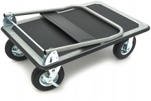 HBM sammenklappelig transportvogn 350 kg sammenklappelig 4 hjul sving og bremse 600 x 900 mm
