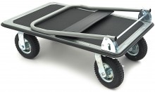HBM sammenklappelig transportvogn 350 kg sammenklappelig 4 hjul sving og bremse 600 x 900 mm