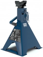 HBM assteunen 2 ton dubbele vergrendeling staal 2 stuks blauw
