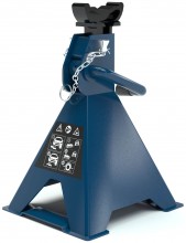 HBM assteunen 2 ton dubbele vergrendeling staal 2 stuks blauw
