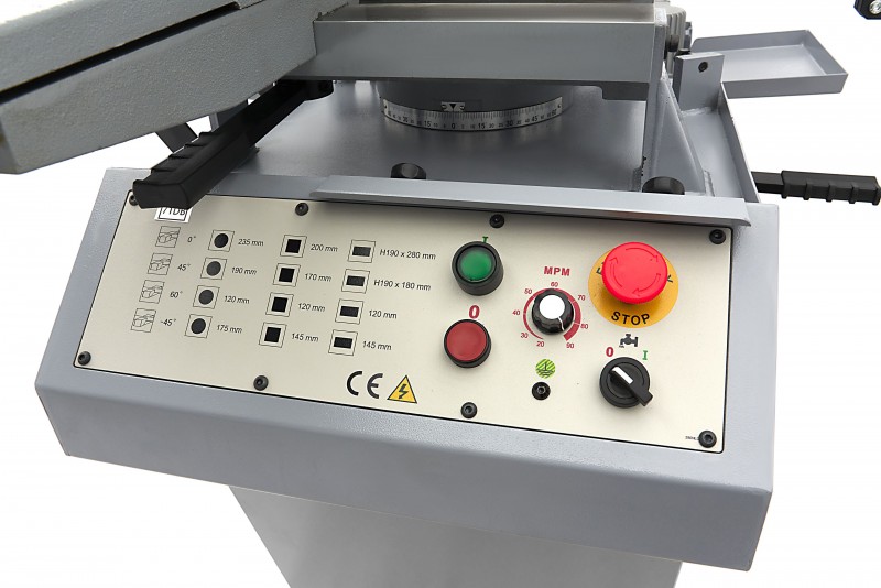 HBM 280NL metaallintzaag 400V, 1500W, zaagsnelheid 45-90 m/min, zaagcapaciteit 170x170 mm
