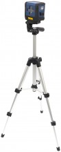 HBM kruislijnlaser met statief, groen, zelfnivellerend, laserklasse 2, IP54, 30 m, 3 mm, AA-batterijen
