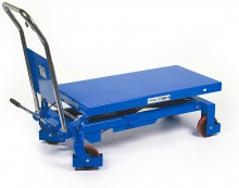 HBM verrijdbare heftafel/werktafel 1000 kg blauw