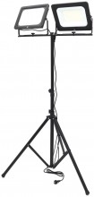 HBM dubbele LED bouwlamp met statief 200W 20.500 lm 5000K IP65 zwart
