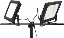 HBM dubbele LED bouwlamp met statief 200W 20.500 lm 5000K IP65 zwart
