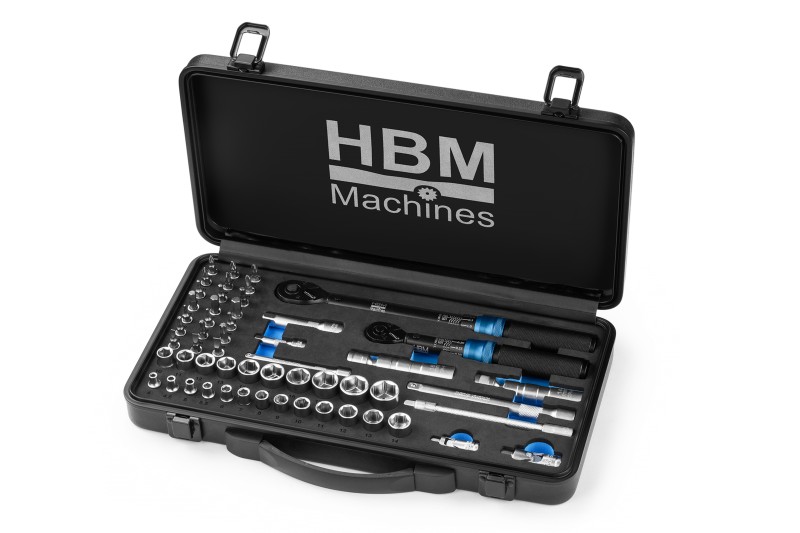 HBM momentnøglesæt 55-delt 1/4 og 3/8 inch 1-5 og 10-60 Nm HBM momentnøglesæt 55-delt 1/4 og 3/8 inch 1-5 og 10-60 Nm
