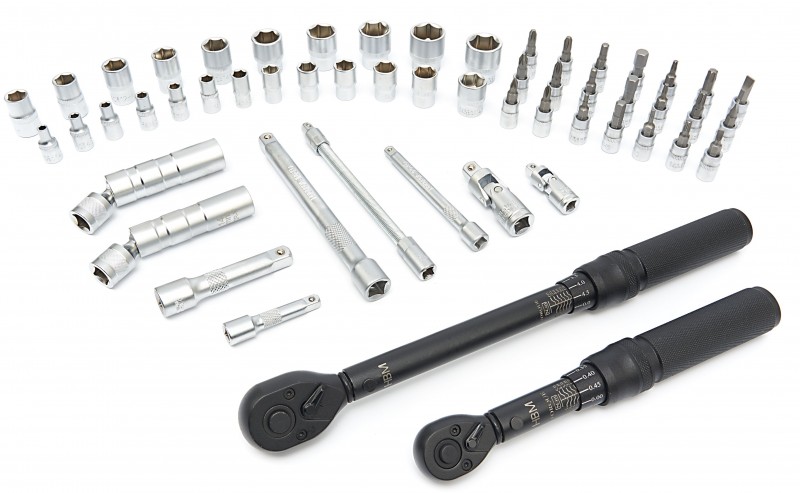 HBM momentnøglesæt 55-delt 1/4 og 3/8 inch 1-5 og 10-60 Nm HBM momentnøglesæt 55-delt 1/4 og 3/8 inch 1-5 og 10-60 Nm