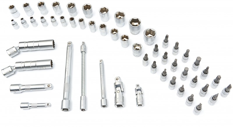 HBM momentnøglesæt 55-delt 1/4 og 3/8 inch 1-5 og 10-60 Nm HBM momentnøglesæt 55-delt 1/4 og 3/8 inch 1-5 og 10-60 Nm