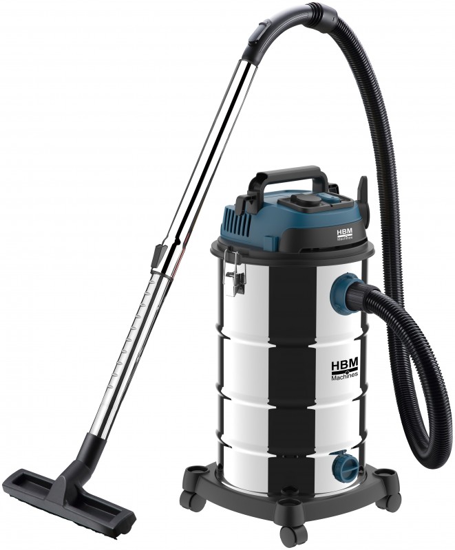 HBM byggestøvsuger våd/tør 1600W 40L 230V med stikkontakt