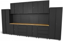 HBM Premium Modulair Werkplaatssysteem 16-Delig Mat Zwart