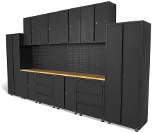 HBM Premium Modulair Werkplaatssysteem 16-Delig Mat Zwart HBM Premium Modulair Werkplaatssysteem 16-Delig Mat Zwart