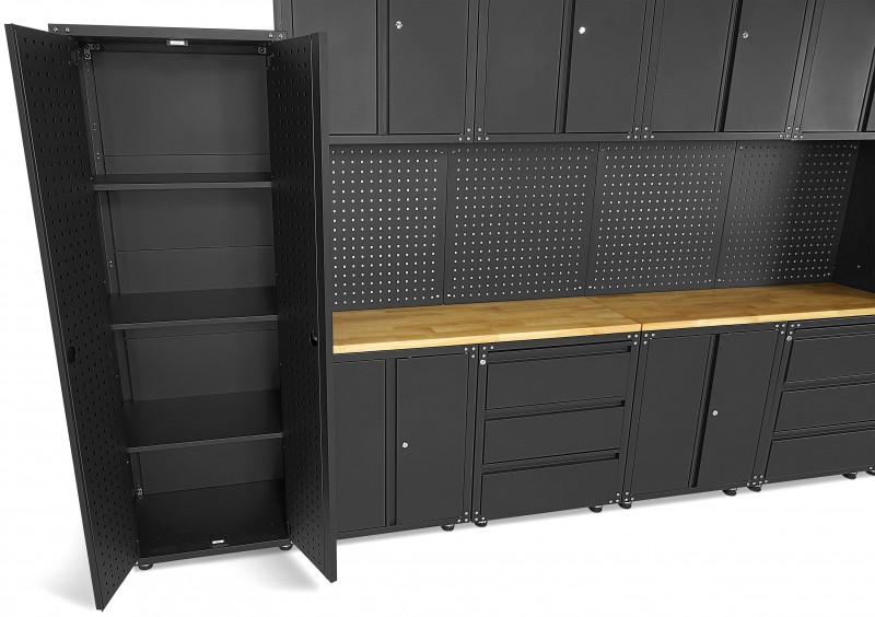 HBM Premium Modulair Werkplaatssysteem 16-Delig Mat Zwart HBM Premium Modulair Werkplaatssysteem 16-Delig Mat Zwart