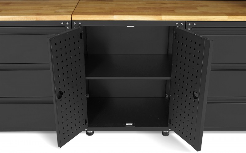 HBM Premium Modulair Werkplaatssysteem 16-Delig Mat Zwart HBM Premium Modulair Werkplaatssysteem 16-Delig Mat Zwart