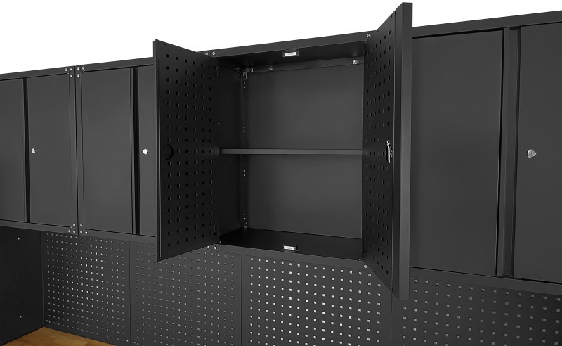 HBM Premium Modulair Werkplaatssysteem 16-Delig Mat Zwart HBM Premium Modulair Werkplaatssysteem 16-Delig Mat Zwart