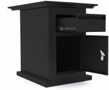 HBM onderzetkast voor freesmachine BF 45, 350 kg belasting, gevuld, muurbevestiging mogelijk