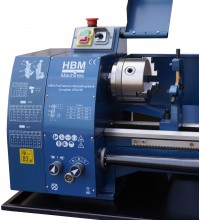 HBM metaldrejebænk 250 x 550 mm Norton, 750 W, 230 V, 26 mm spindelboring, køleanlæg, 6 trin