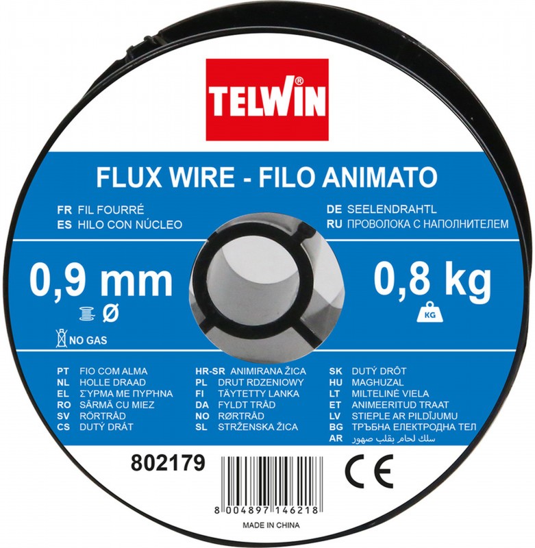 Telwin gasloos fluxdraad staal 0,9 mm 0,8 kg