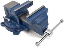 HBM Profi Bankschroef met Draaibaar Onderstel - Maximale Klembreedte 100 mm
