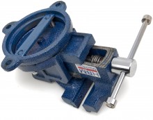 HBM Profi Bankschroef met Draaibaar Onderstel - Maximale Klembreedte 100 mm