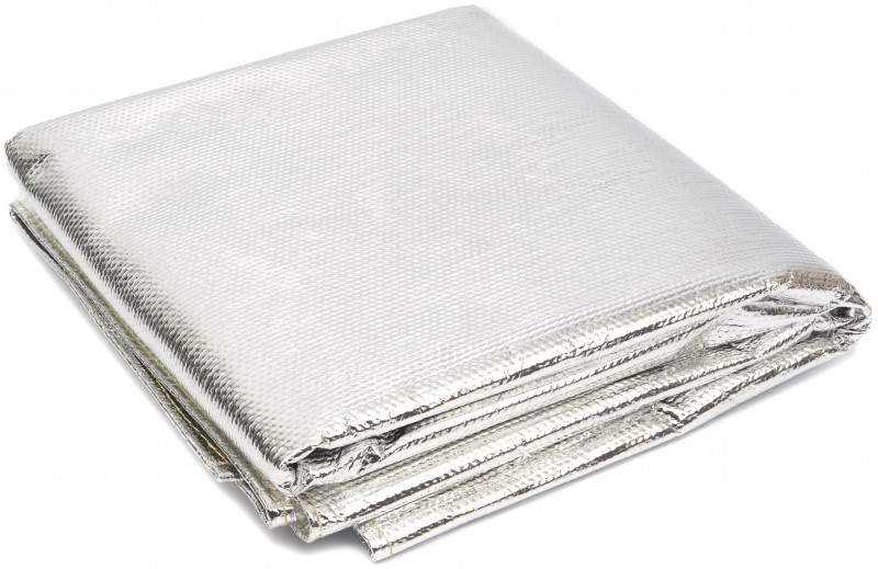 HBM svejsetæppe 1100G M2 120 x 180 cm glasfiber med aluminiums forside 500 °C.