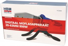 HBM digitaal moflasapparaat 20-63 mm 800 W 230 V met opbergkoffer