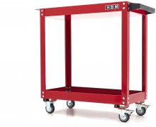 HBM verrijdbare gereedschapswagen 2-laags rood staal 835 x 345 x 775 mm 4 wielen