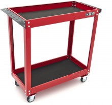 HBM verrijdbare gereedschapswagen 2-laags rood staal 835 x 345 x 775 mm 4 wielen