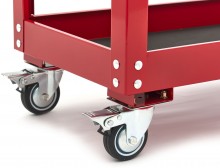 HBM verrijdbare gereedschapswagen 2-laags rood staal 835 x 345 x 775 mm 4 wielen