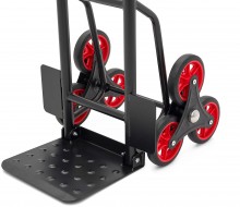 HBM opvouwbare steekwagen voor trappen 150 kg, 6 wielen, staal, 45 x 61 x 110 cm