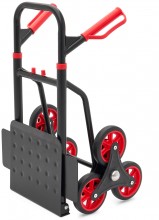 HBM opvouwbare steekwagen voor trappen 150 kg, 6 wielen, staal, 45 x 61 x 110 cm